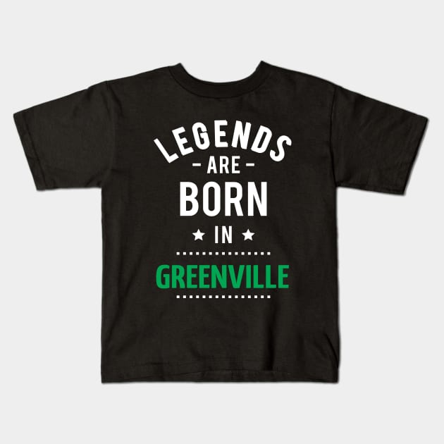 Legends Are Born In Greenville Kids T-Shirt by ProjectX23 Orange